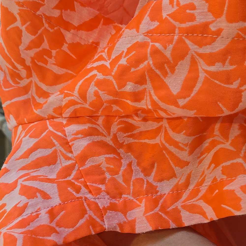 LOFT Shorts Size 12 Neon Orange Coral - Picture 8 of 8